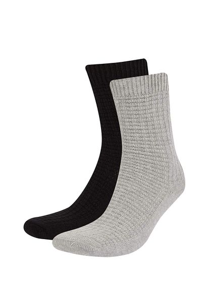 DeFacto Men's 2-Piece Cotton Winter Boot Socks D1584Axns