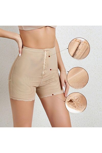 fun zone High Waist Belly-Retracting Pants, Postpartum Lace Hip Lifting, Waist-Retracting Body Shaping
