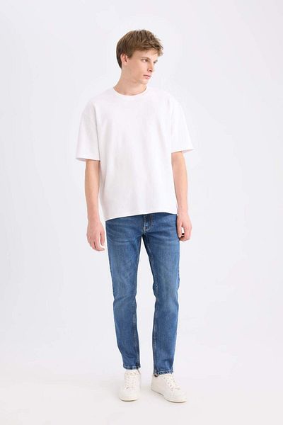 DeFacto Pantaloni de jeans Pedro Slim Fit, cu talie normală, cu picioare înguste C5744AX24AU