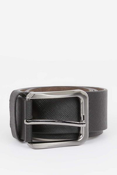 DeFacto Men's Rectangular Buckle Faux Leather Jean Belt S4304Azns