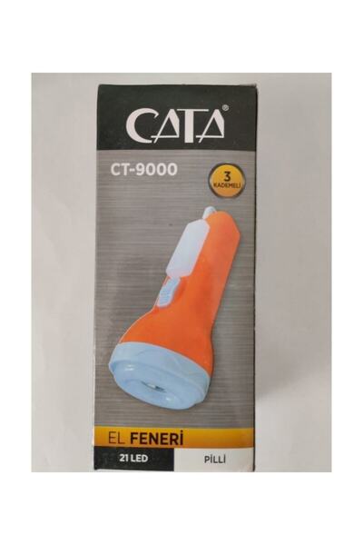 Cata Ct 9000 El Feneri 21 Led Pilli Turuncu Kasa