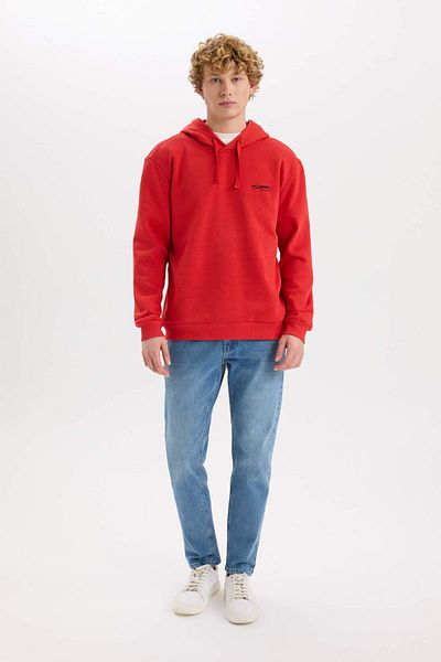 DeFacto Regular Fit Hooded Printed Sweatshirt D2693Ax24Au