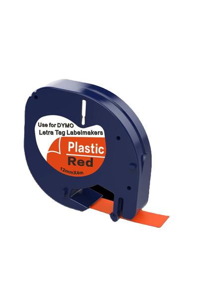 choice2 Black on Red 1PK Compatible Dymo LetraTag White Label Tape 91221 9120...