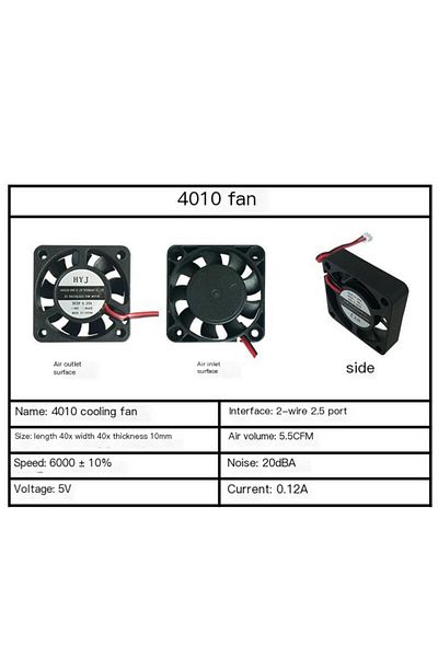 Choice 4010 أسود بدون RGB 40x40x10 مم 50x50x10 مم 60x60x10 مم 5 فولت 2 دبوس جهاز كمبيوتر شخصي وحدة المعالجة المركزية نظام فرش المشتت الحراري