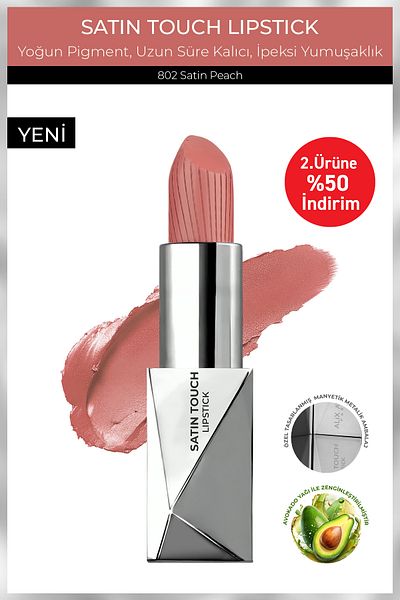 Alix Avien Semi Matte Lipstick - 802 Buy Peach Long Lasting Smooth Effect