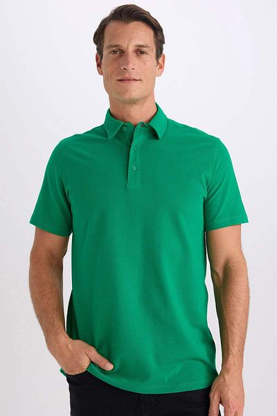 DeFacto 100% bumbac, croiala normala, guler polo, maneca scurta, tricou simplu de baza E2348AX24AU