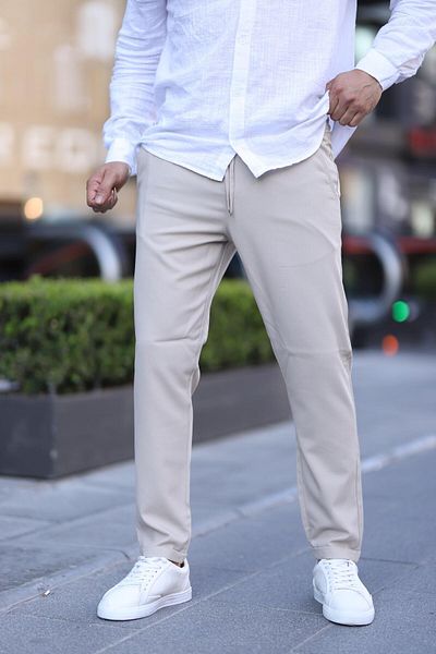 hello7 Pantaloni de jogging elastici pentru bărbați, slim fit, cu două picioare