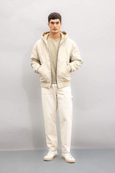 DeFacto 100% bumbac, oversize, cu glugă, cu buzunar cu fermoar C6338AX24AU