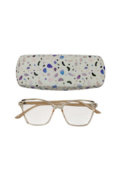 bonjorno aksesuar Husă pentru ochelari cu model oval pentru ramă optică (DURĂ) cu cârpă de curățare ca cadou