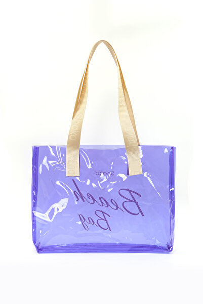 SHAKA Μωβ SHK241 Τσάντα παραλίας, ταξιδιού και πικνίκ με ολόγραμμα εκτύπωσης PVC μονής θήκης