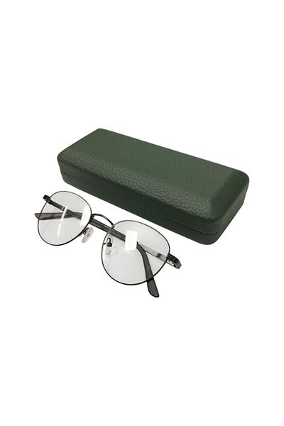 bonjorno aksesuar Square Glasses Container for Optical Frame (Hard) Wiping Cloth with Gift