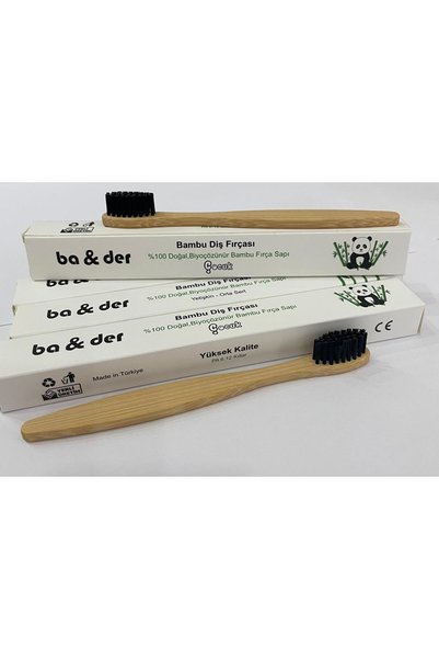 Ba der 100% Natural Children's Bamboo Toothbrush_Black Color_Soft_Soft_Single