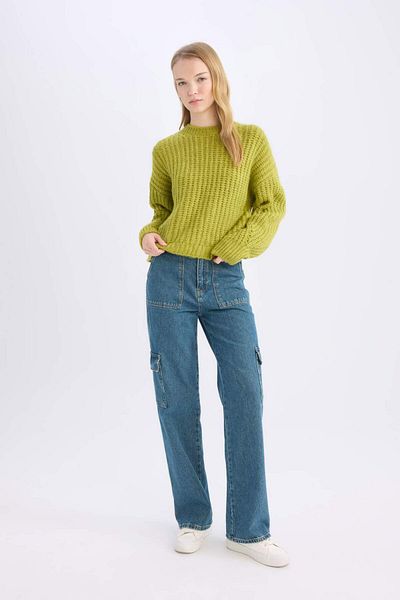 DeFacto Coool Oversize Wide Fit Crew Neck Sweater V1811Az24Cw