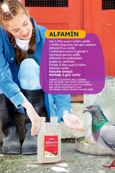 ALFAMİN Alfamin Kuşlar Için Ishal Kuruma Sallabas Ürünü 500 ml