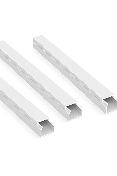 Ledarmy 3'lü 2 Metre Kablo Kanalı Seti 16x16mm PVC Yapışkanlı Kolay Montajlı ...