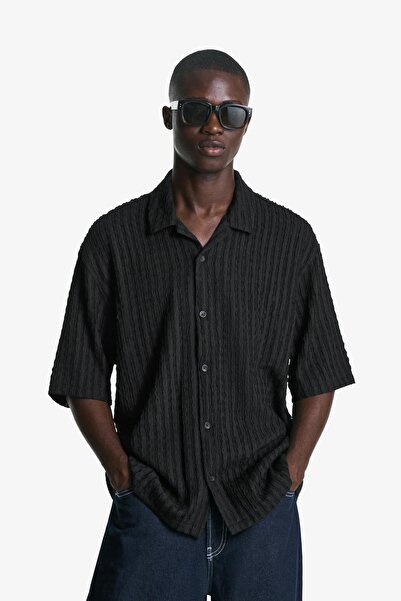 Bershka Kısa kollu rustik gömlek