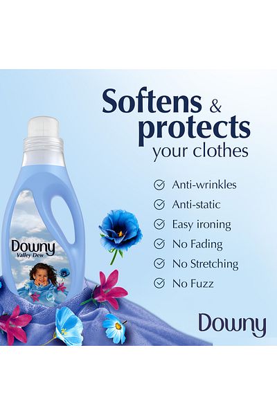 downy منعم الأقمشة العادي فالي ديو 3 لتر نعومة لطيفة للبشرة الحساسة والأقمشة الرقيقة