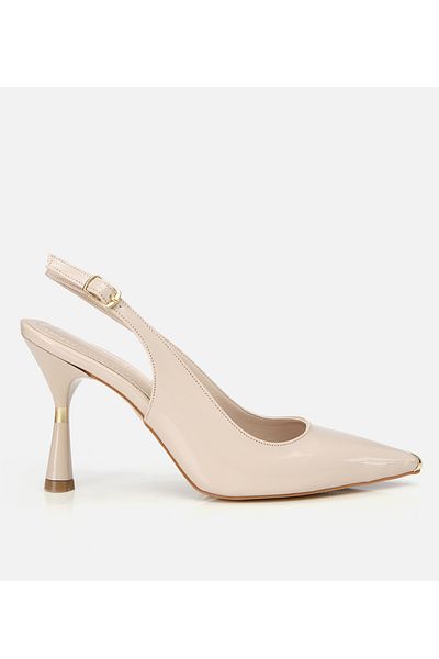 Hotiç Women's Patent Leather Beige Stiletto
