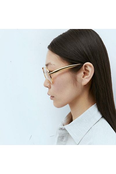 Bottega Veneta Damla Unisex Sunglasses Bv1305S 002 64-13, Metal, Gold Color Frame