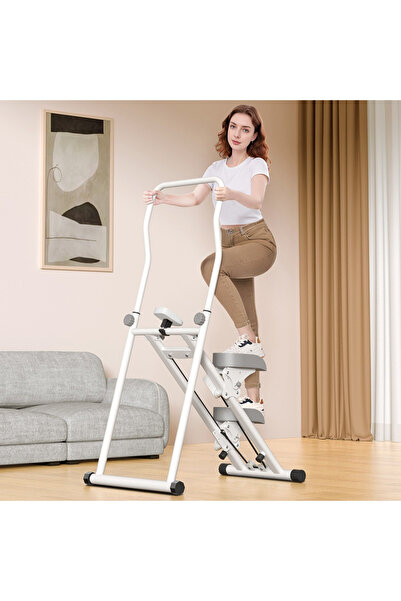 HEPİTOP Katlanabilir Dikey Tırmanma Egzersiz Aleti Yeni Versiyon Beyaz