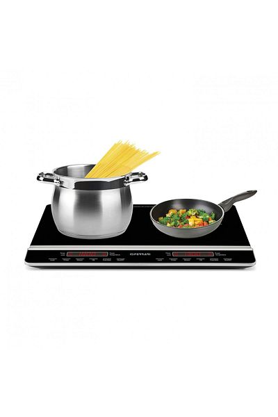 G3ferrari Double Induction Hob Ultraslim 3100W Adjustable Temperature 60-240°C, 3-Hour Timer