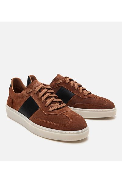 Hotiç Men's Suede Leather Tan Sports Shoes