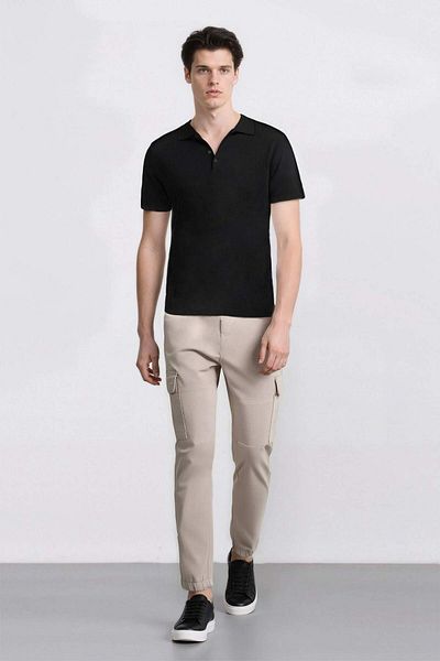 DeFacto Pantaloni Jogger din Gabardină Talie elastică Buzunar cargo Picior elastic E1037ax24wn