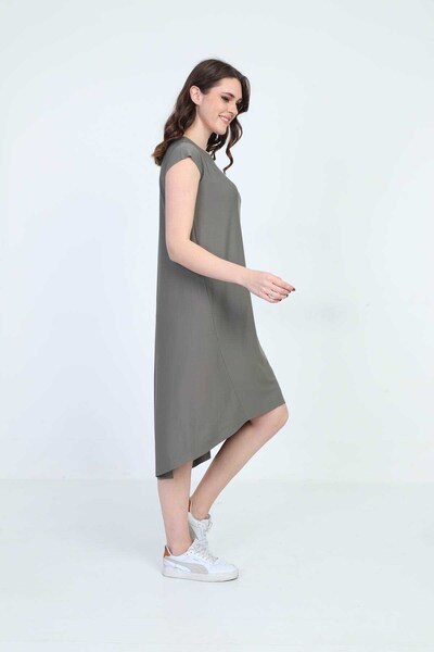 ELLA CAMELIA Women's Asymmetrical Dress 5011000 Khaki