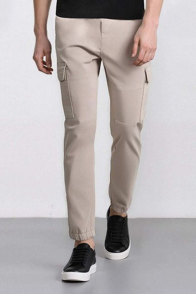 DeFacto Pantaloni Jogger din Gabardină Talie elastică Buzunar cargo Picior elastic E1037ax24wn