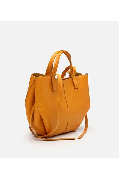 Hotiç Women's Leather Yellow Tote Bag