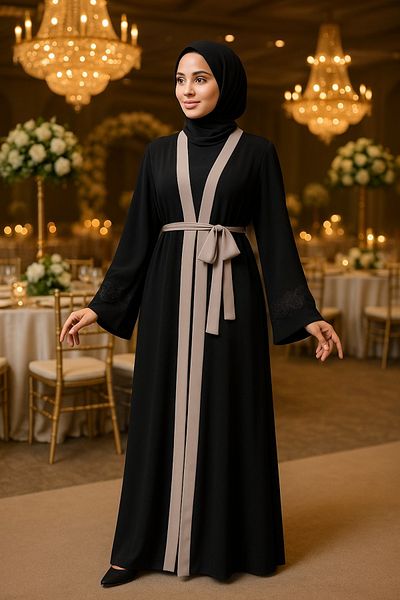 Neva Style Абая от норка с колан и хиджаб 55440v