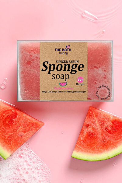 The Bath Bunny Watermelon Scented Exfoliating Sponge Soap 180 Gr Bath Soap