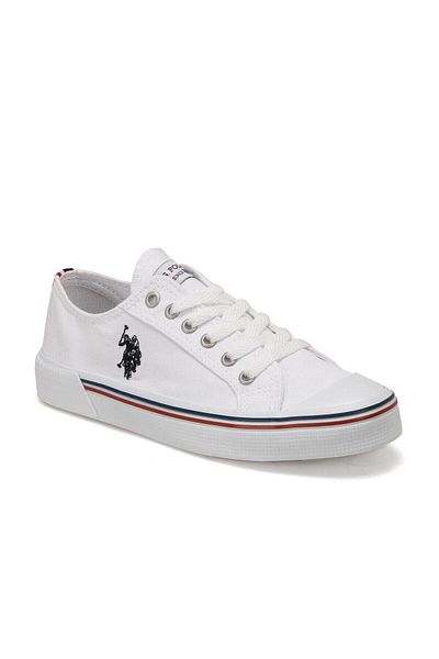 U.S. Polo Assn. Asociația Polo din SUA. Pantofi sport din pânză albă Penelope pentru bărbați