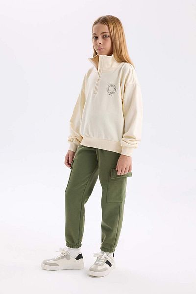 DeFacto Момиче - Еластична талия, Спортни панталони Cargo Pocket Jogger D2292A824Wn