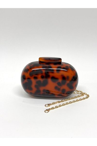 BEEGİ CONCEPT Women Luxury Luxury Leopard Evening Dress Clutch Night Wedding Bag