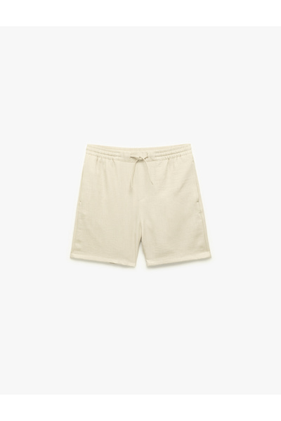Koton Relaxed Cut Pocket Detailed Cotton Lace-Up Shorts