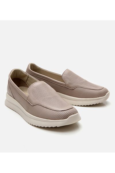 Hotiç Women's Leather Mink Comfort Flat Shoes