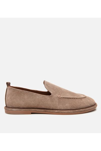 Hotiç Loafer de zi cu zi din piele de căprioară de damă bej