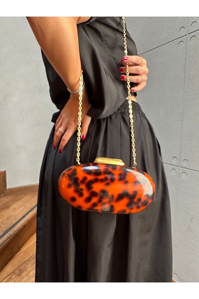 BEEGİ CONCEPT Women Luxury Leopard Evening Clutch Night Wedding Bag