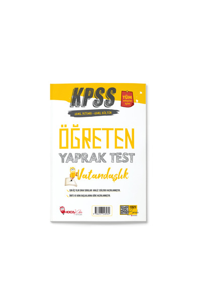 Hoca Kafası Yayınları 2026 KPSS GY-GK Vatandaşlık Öğreten Yaprak Test