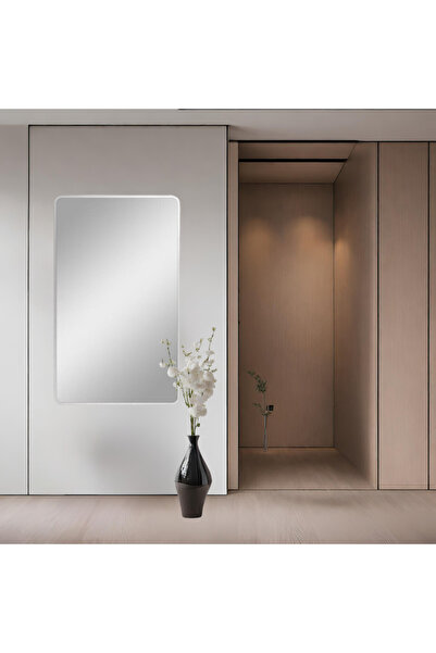 Al Saada Home مرآة حائط مقاومة للكسر بإطار فضي 160×80 سم