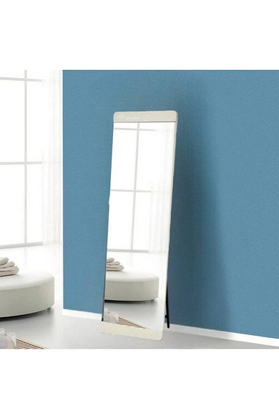 Al Saada Home Floor Mirror White Frame 50x165 cm