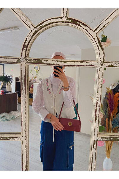 BRTC design Жіночий екрю вишитий багліма Детальний вишуканий жилет