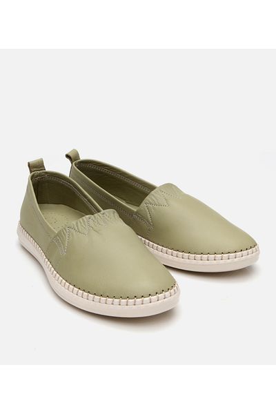 Hotiç Pantofi confortabili din piele verde pentru femei cu talpă ultra flexibilă