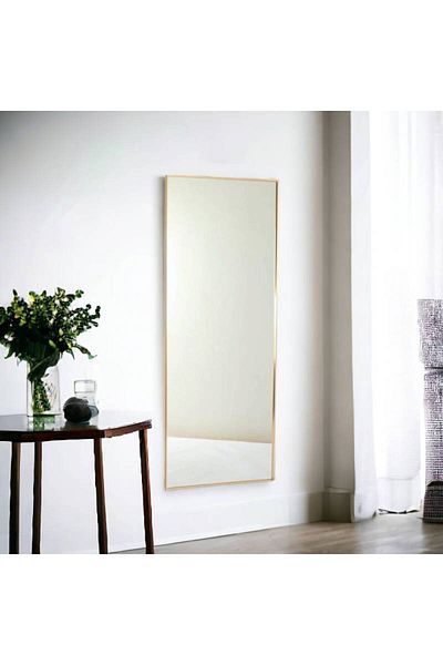 Al Saada Home Wall Mirror Gold Frame 170×65cm