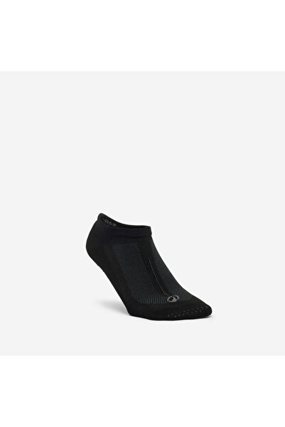 Decathlon Domyos Kadın Siyah Kaymaz Spor Çorabı 500 - Fitness Hafif Antrenman