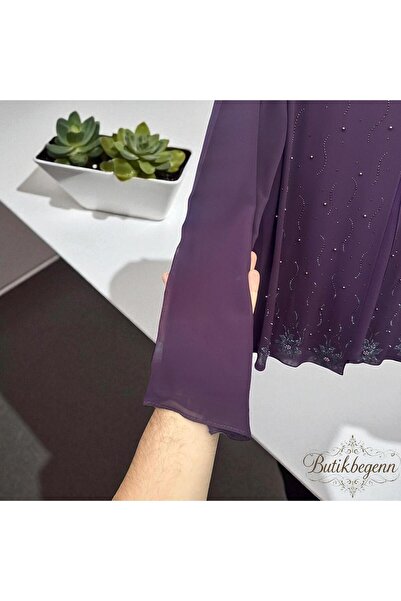 RENAR Plus Size Quality Stylish Chiffon Tunic Wedding Dress Engagement Casual