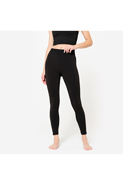 Decathlon Dikişsiz Uzun Yoga Taytı - Siyah