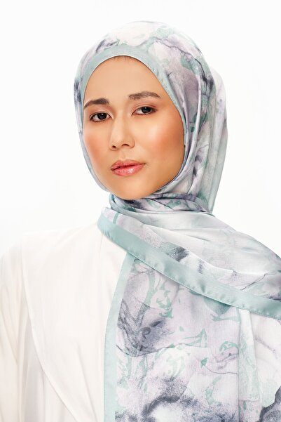 MOISCARF FLORA VİBE Refined Jan Jan Desenli Şal Buzlu Nane