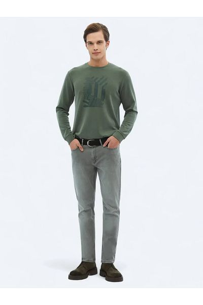 Kip Mink Slim Fit Denim Cotton Blended Trousers